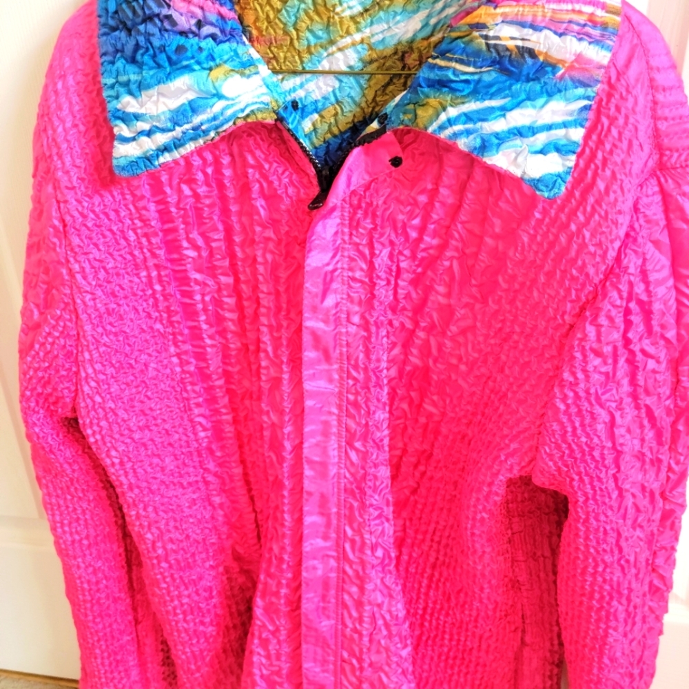 Jacket Reversible, women's,  size L, light weight parashut crinkle material